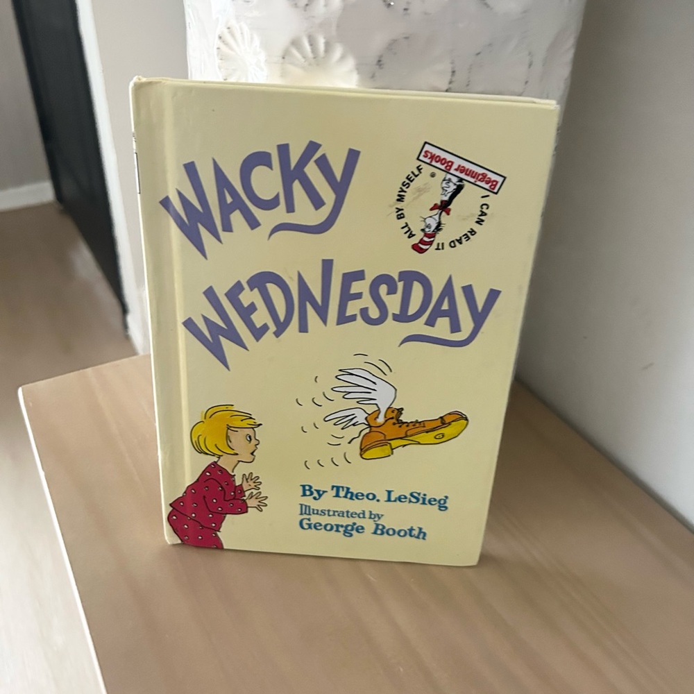 Vintage 1974 Wacky Wednesday by Dr. Seuss Hardcover Book